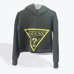 Guess Cropped Hoodie black Girls Size 14